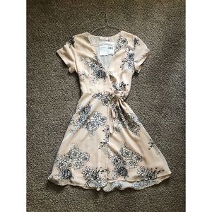 Lush Blush Pink Flower Wrap Dress Size XS